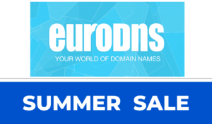 EuroDNS Coupon Code – Summer Flash Sale: Save Up to 96%
